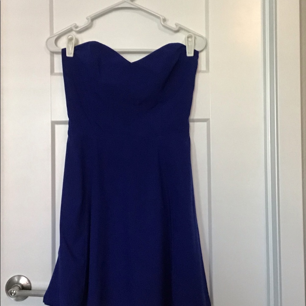 Royal Blue Strapless Dress